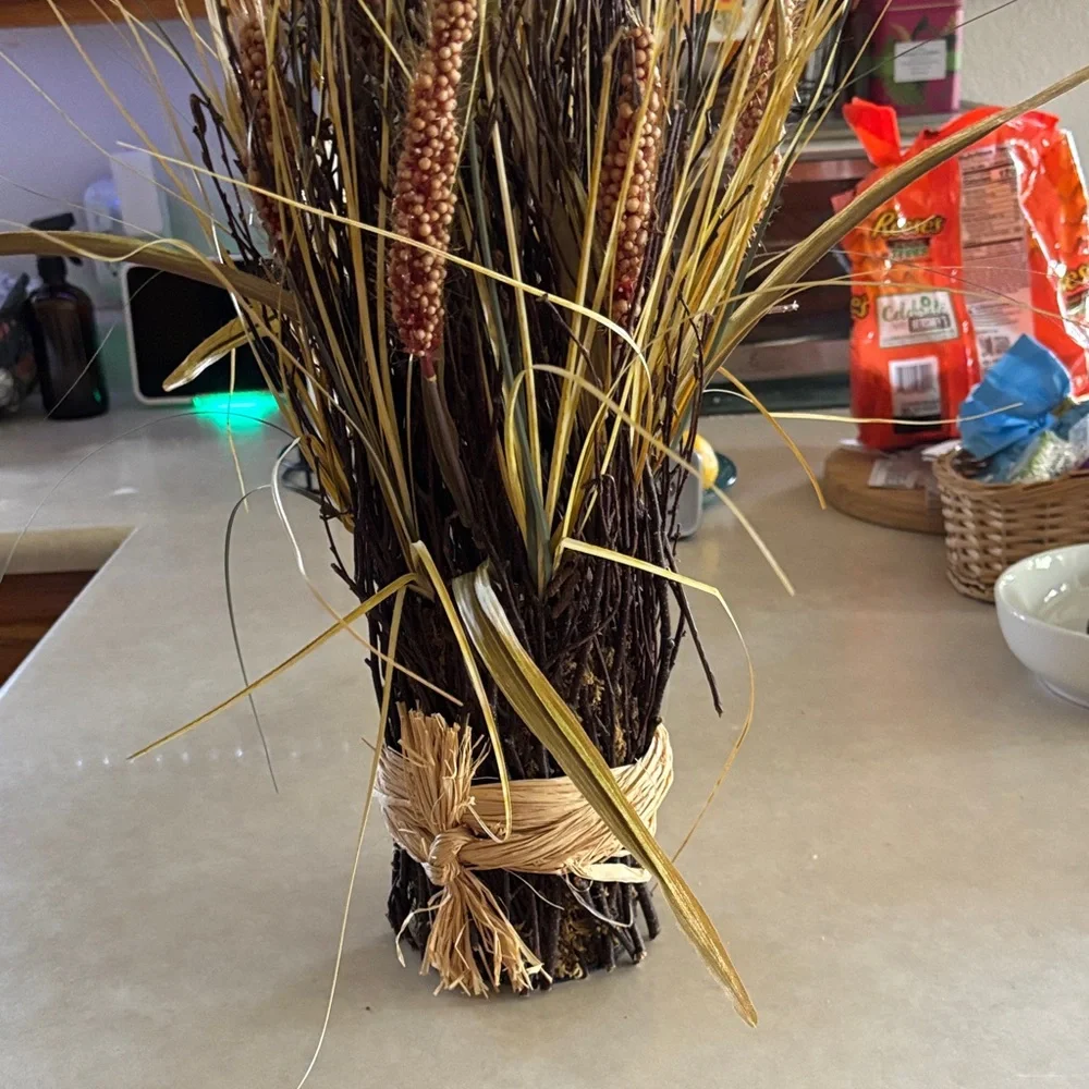 Hallmark Faux Floral Arrangement with Brown and Tan Accents